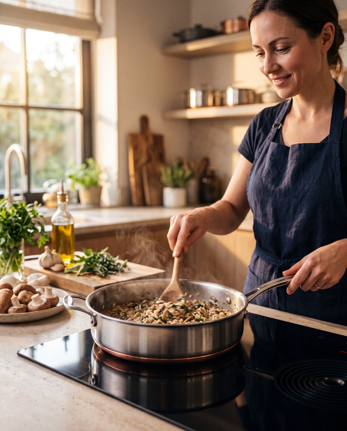 Cookware in a real kitchen